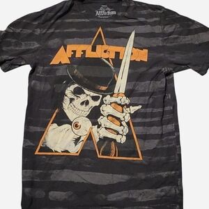 rare vintage Y2K 2000s affliction clockwork orange the adicts t shirt